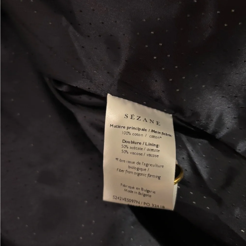 Sezane Chelsea Jacket Black Velvet - Rare - Picture 4 of 5